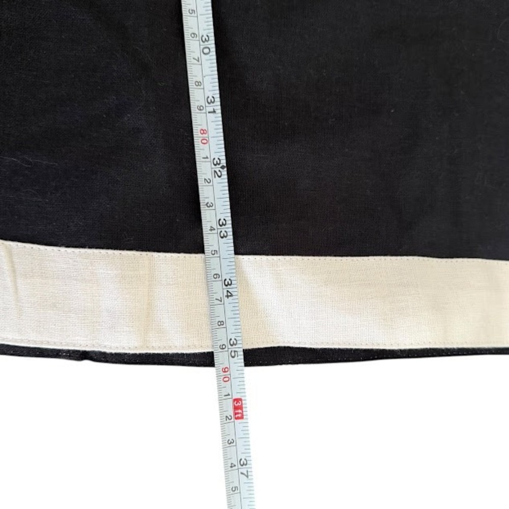 Abercrombie & Fitch Black White Trim Tank Linen Blend Mini Dress Womens XXL - Picture 6 of 6